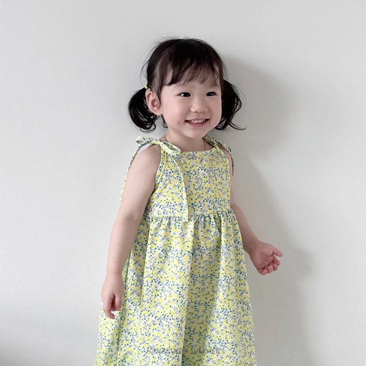 Hanab - Korean Children Fashion - #designkidswear - Floral Ribbon Strap One-piece - 12