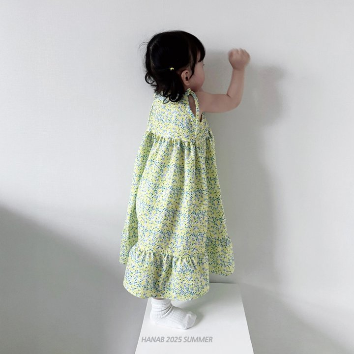 Hanab - Korean Children Fashion - #kidzfashiontrend - Floral Ribbon Strap One-piece - 3