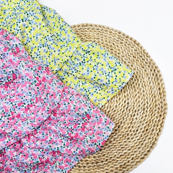 Hanab - Korean Children Fashion - #minifashionista - Floral Ribbon Strap One-piece - 7