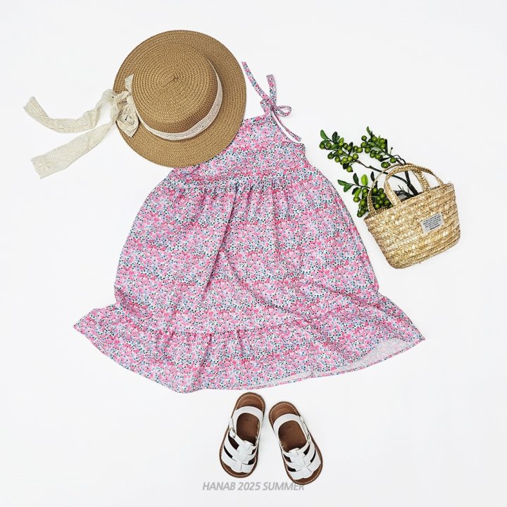 Hanab - Korean Children Fashion - #prettylittlegirls - Floral Ribbon Strap One-piece - 8