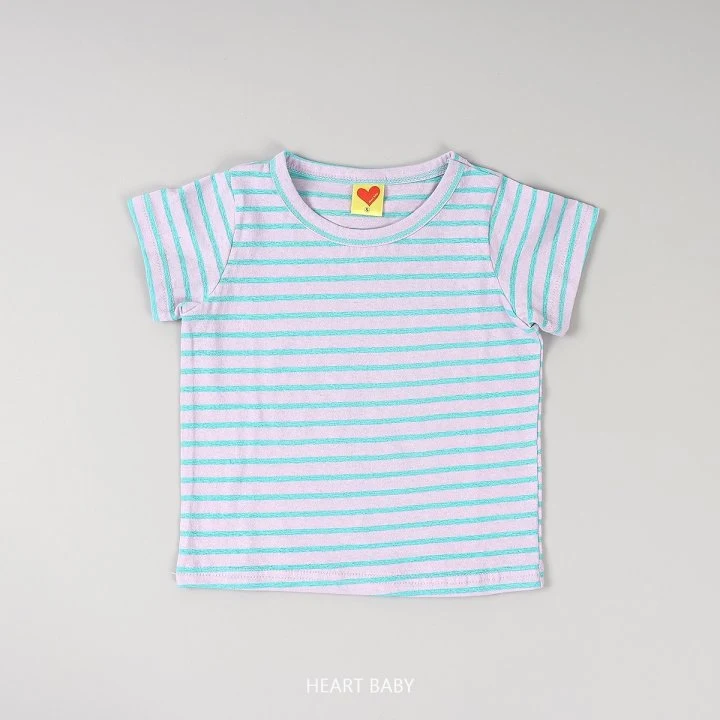 Heart Baby - Korean Children Fashion - #designkidswear - Stripe Short Sleeve Tee - 9