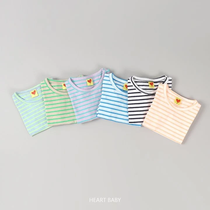 Heart Baby - Korean Children Fashion - #minifashionista - Stripe Short Sleeve Tee - 2