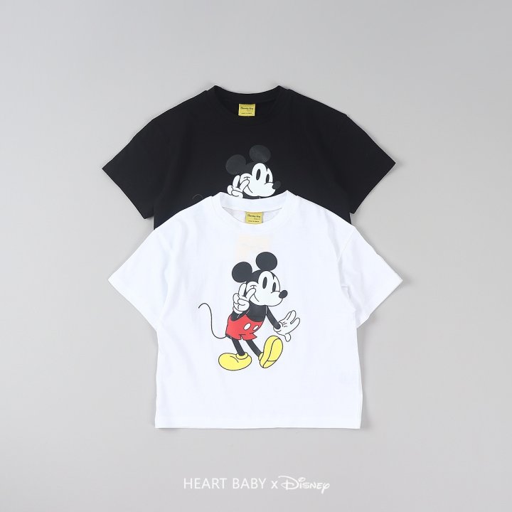 Heart Baby - Korean Children Fashion - #prettylittlegirls - V M Short Sleeve Tee - 2