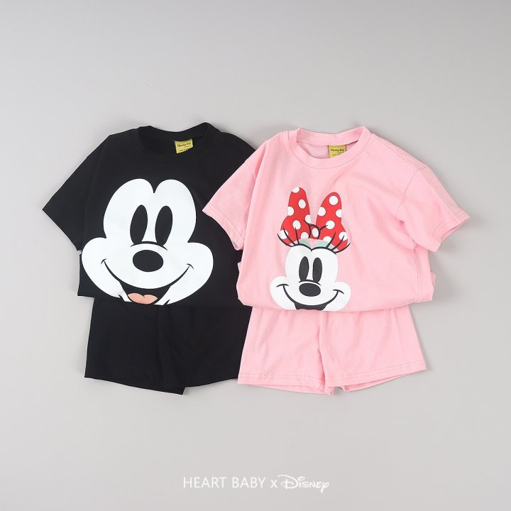 Heart Baby - Korean Children Fashion - #toddlerclothing - M Short Sleeve Set - 2