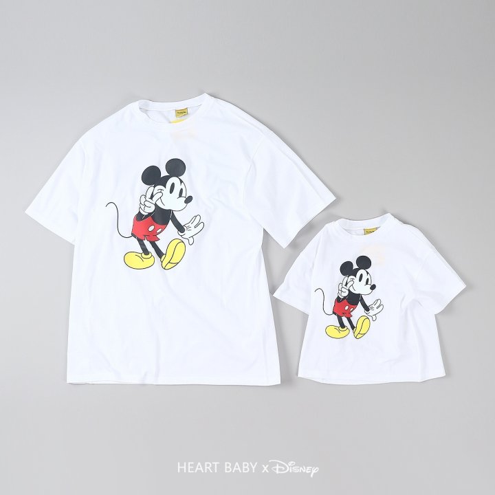 Heart Baby - Korean Women Fashion - #momslook - V M Short Sleeve Tee Adult - 7