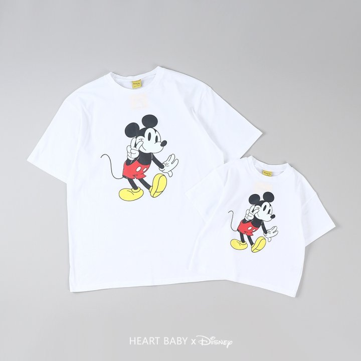 Heart Baby - Korean Women Fashion - #momslook - V M Short Sleeve Tee Adult - 9
