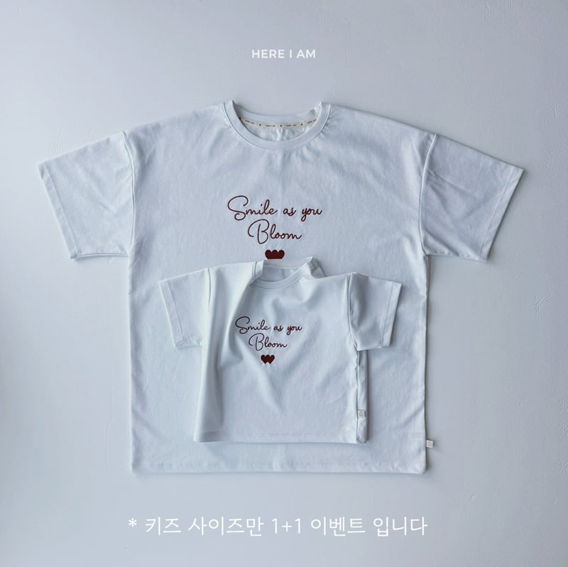 Here I Am - Korean Women Fashion - #momslook - (ADULT) Supima Heart Bloom Tee - 2