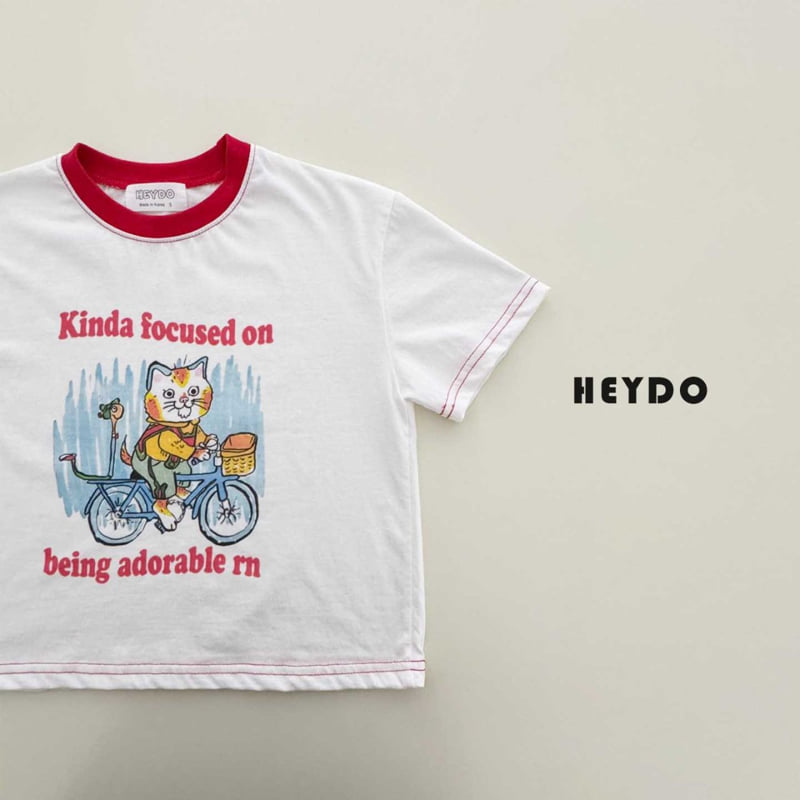 Heydo - Korean Children Fashion - #childofig - Bicycle Cat Tee - 5