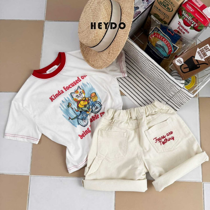 Heydo - Korean Children Fashion - #designkidswear - Bicycle Cat Tee - 7