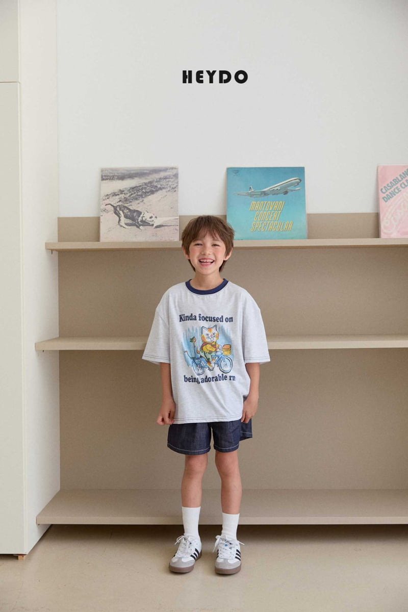Heydo - Korean Children Fashion - #fashionkids - Bicycle Cat Tee - 9