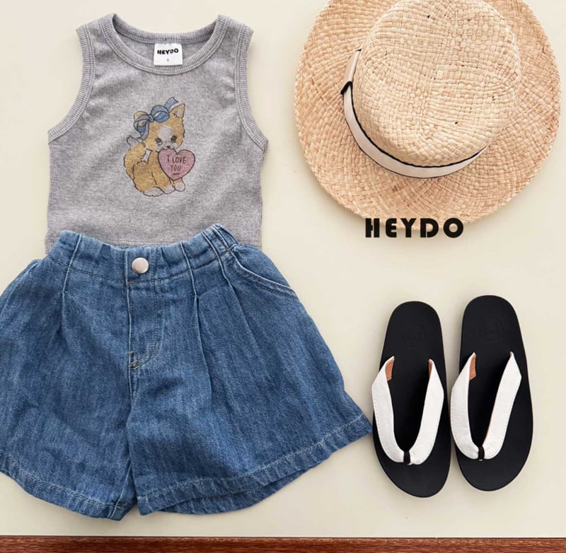 Heydo - Korean Children Fashion - #kidsshorts - Love Cat Sleeveless - 3