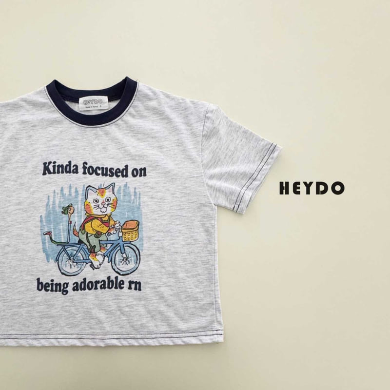 Heydo - Korean Children Fashion - #toddlerclothing - Bicycle Cat Tee - 4