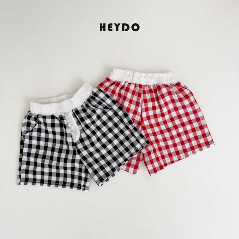 Heydo - Korean Children Fashion - #todddlerfashion - Check Shorts