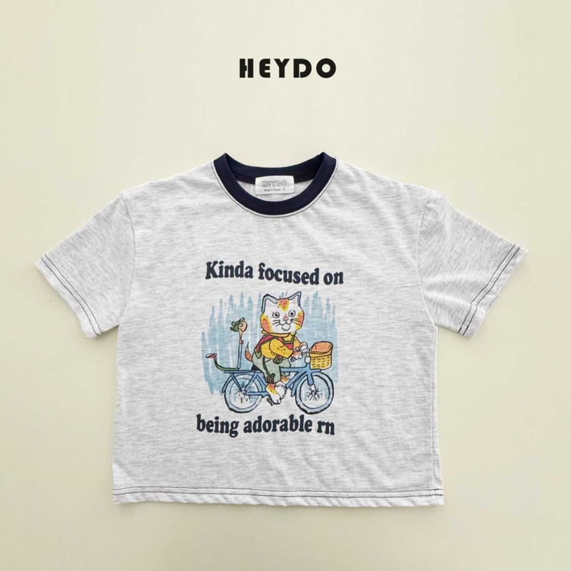 Heydo - Korean Children Fashion - #toddlerclothing - Bicycle Cat Tee - 3