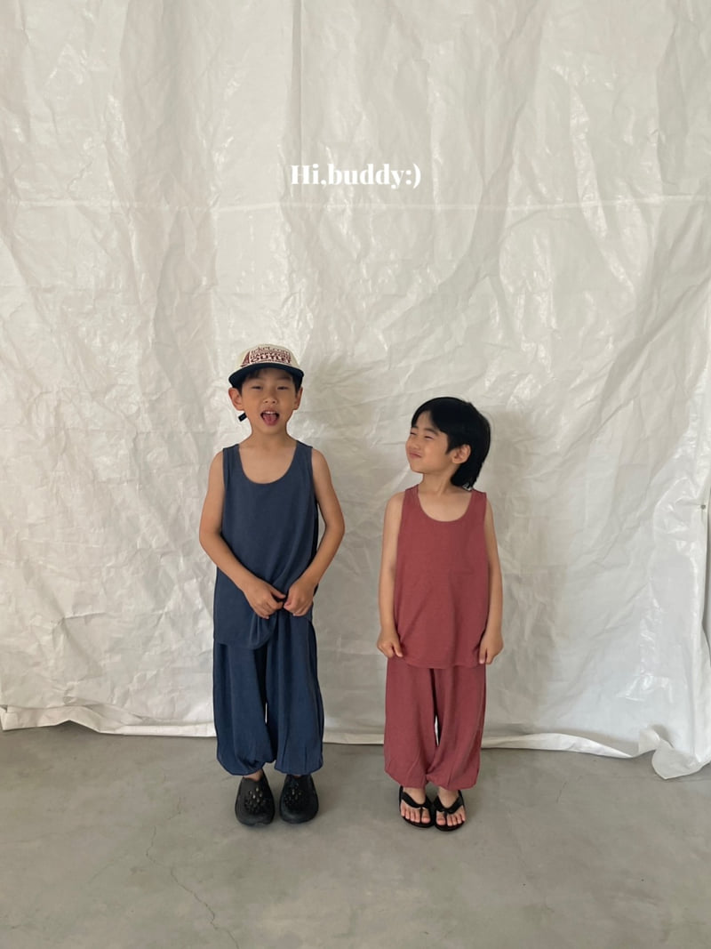 Hi buddy - Korean Children Fashion - #kidzfashiontrend - Blueberry Sleeveless - 2