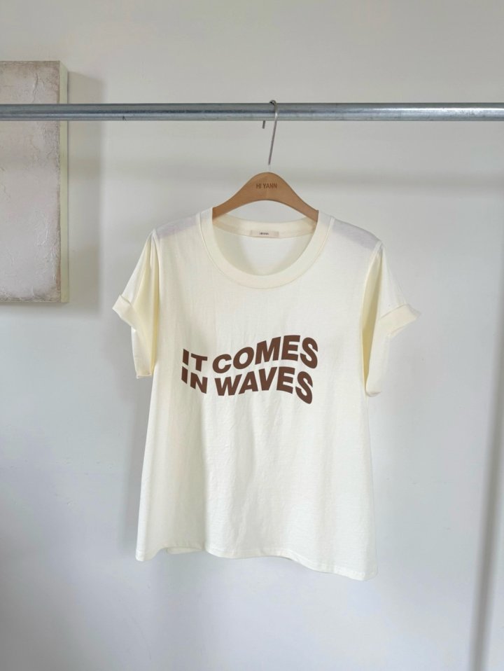 Hiyann - Korean Women Fashion - #momslook - Wave Tee - 3