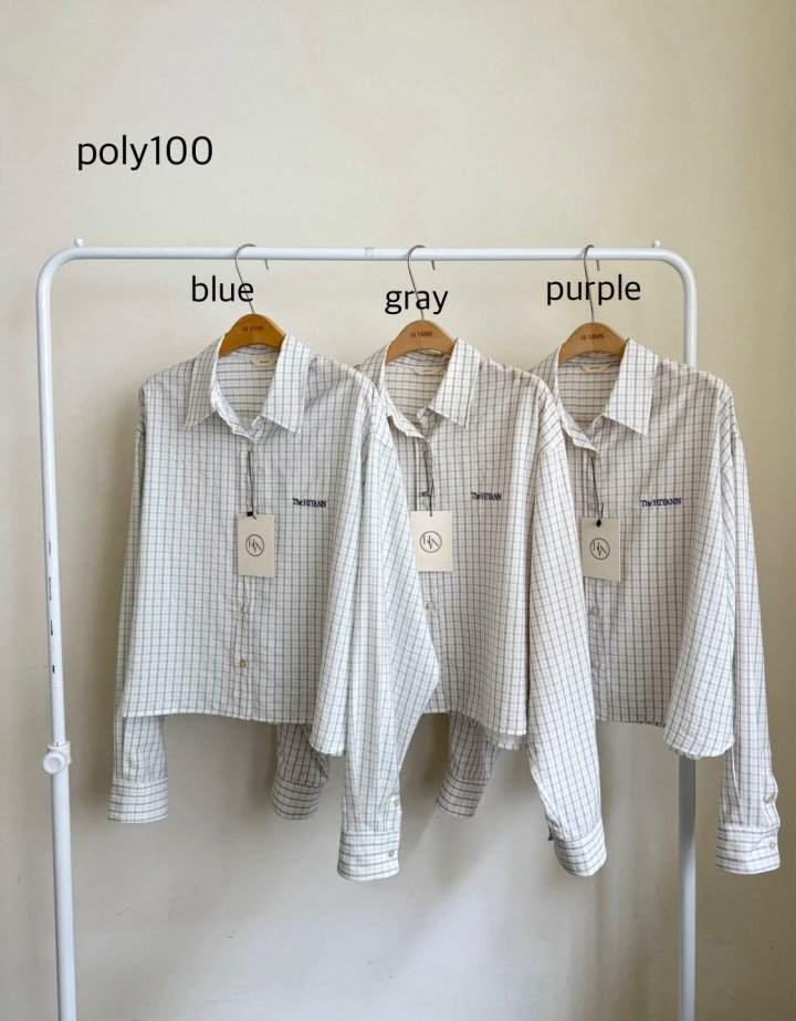 Hiyann - Korean Women Fashion - #momslook - Check Cropped Shirt