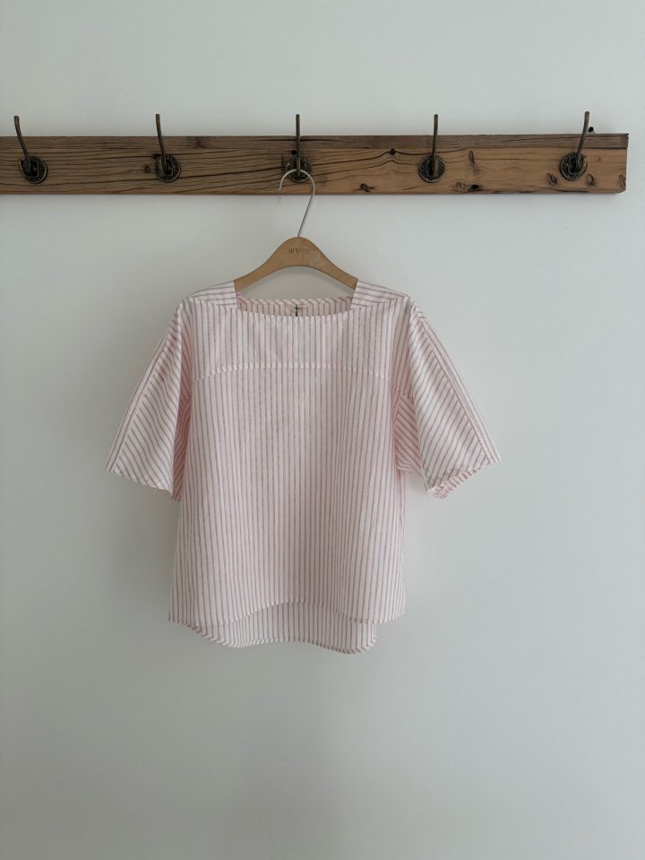 Hiyann - Korean Women Fashion - #shopsmall - Salt Short Sleeve Blouse - 2