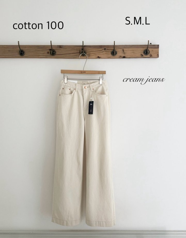 Hiyann - Korean Women Fashion - #shopsmall - Cream Jeans