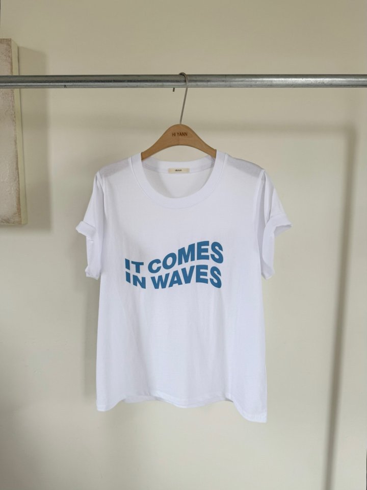 Hiyann - Korean Women Fashion - #womensfashion - Wave Tee - 2