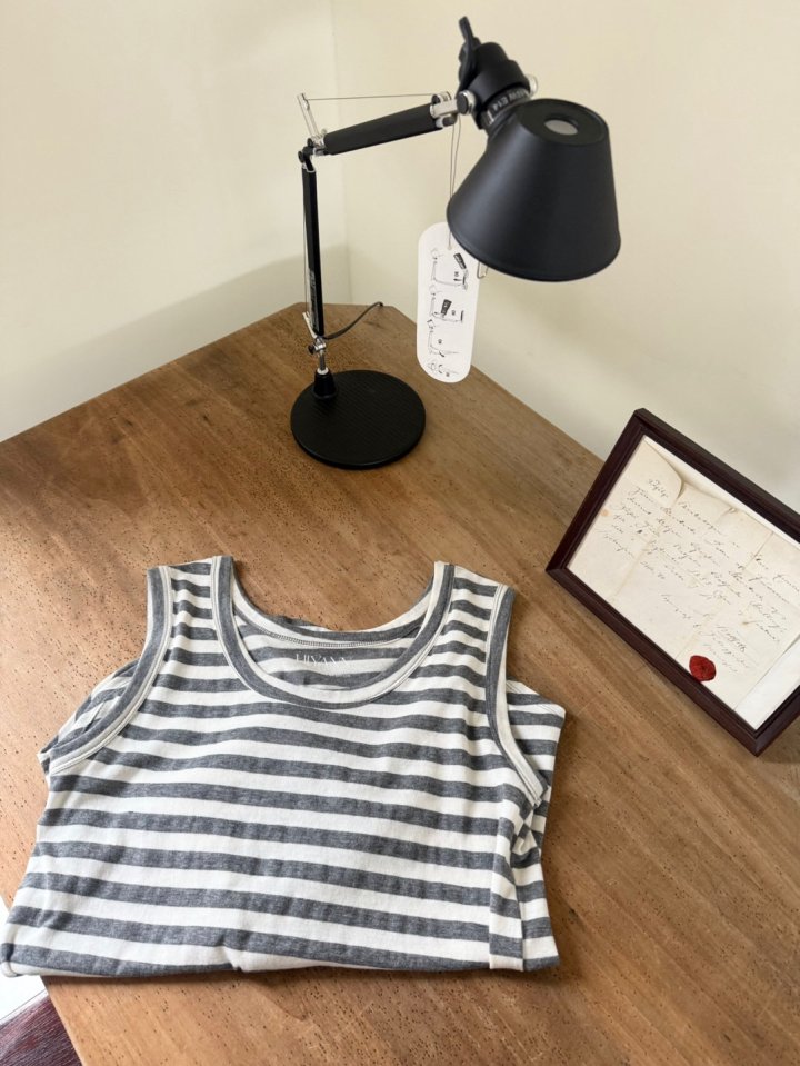 Hiyann - Korean Women Fashion - #womensfashion - Gauze Stripe Sleeveless - 6