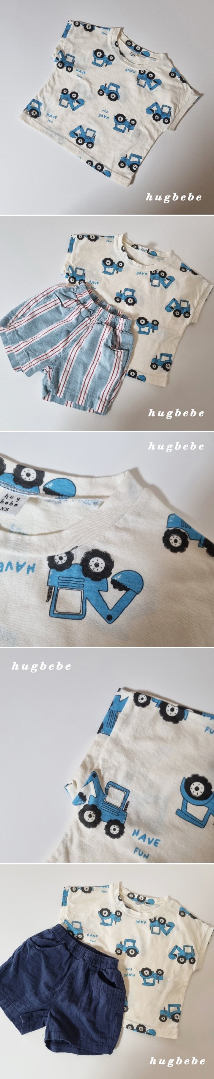 Hug Bebe - Korean Children Fashion - #Kfashion4kids - Excavator Tee