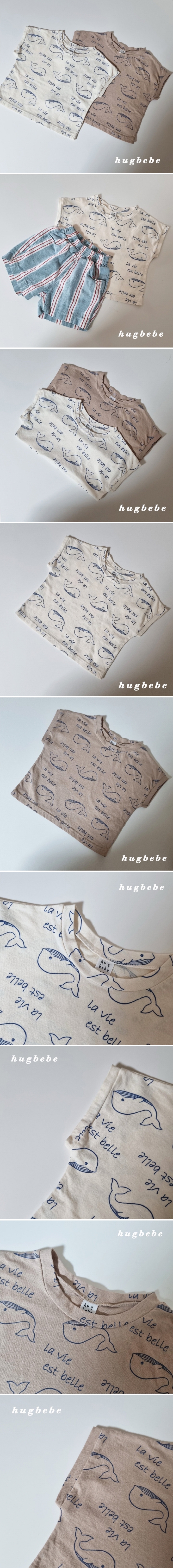 Hug Bebe - Korean Children Fashion - #littlefashionista - Whale Tee