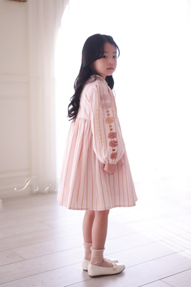 Isis - Korean Children Fashion - #Kfashion4kids - Embroidered Sleeve One-piece - 5
