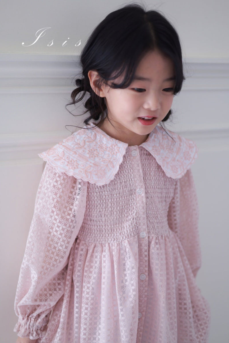 Isis - Korean Children Fashion - #childrensboutique - Lace Big Collar One-piece