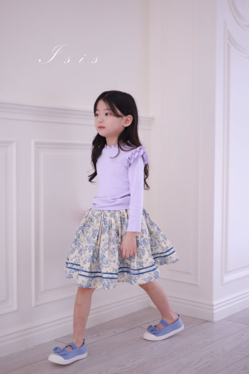 Isis - Korean Children Fashion - #discoveringself - Floral Double-Line Skirt - 2