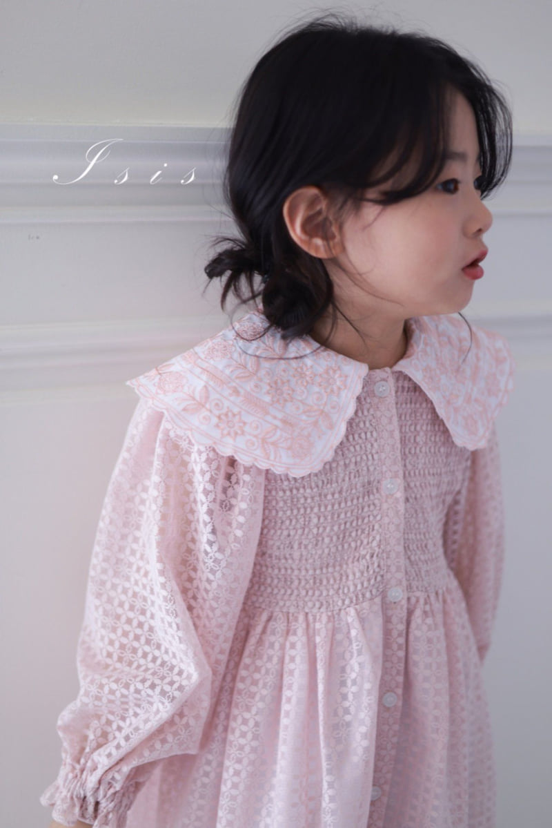 Isis - Korean Children Fashion - #discoveringself - Lace Big Collar One-piece - 4