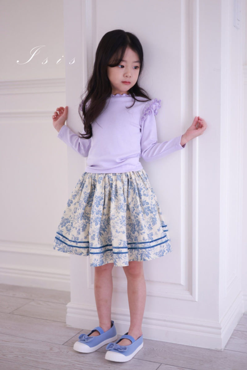 Isis - Korean Children Fashion - #fashionkids - Floral Double-Line Skirt - 4