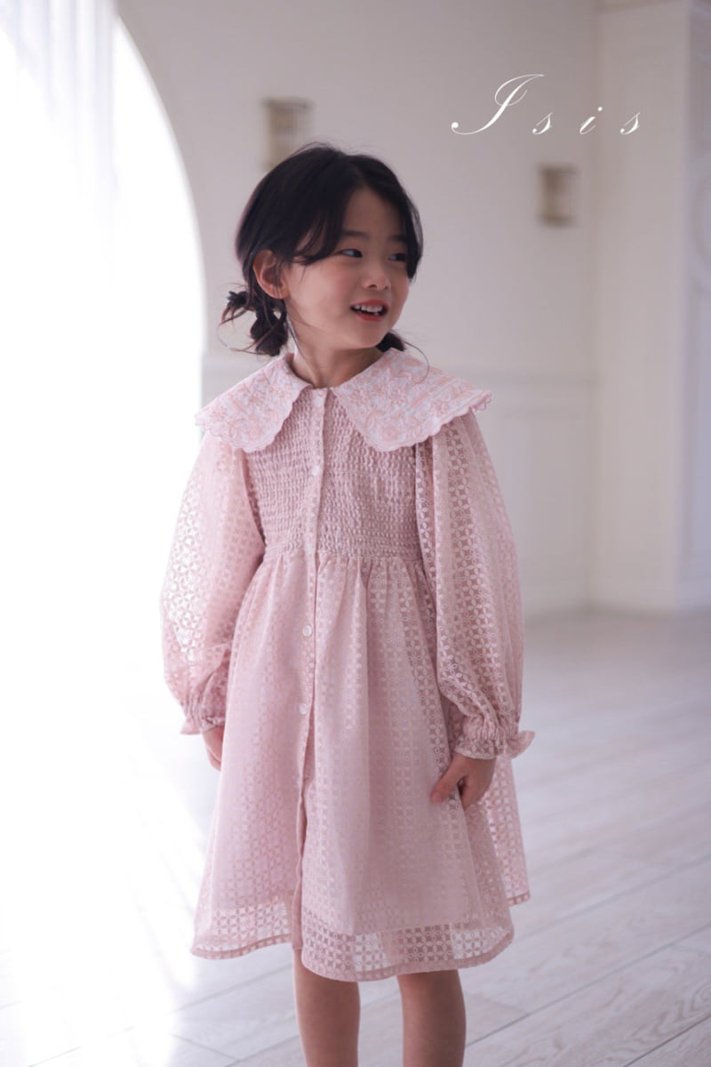 Isis - Korean Children Fashion - #magicofchildhood - Lace Big Collar One-piece - 10