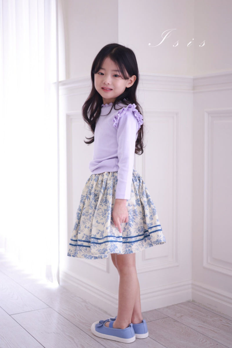 Isis - Korean Children Fashion - #magicofchildhood - Floral Double-Line Skirt - 9