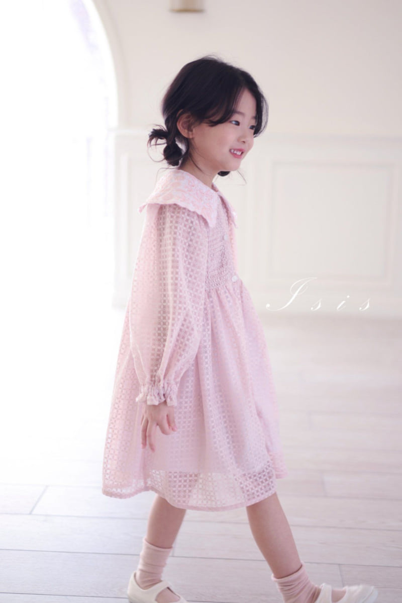 Isis - Korean Children Fashion - #minifashionista - Lace Big Collar One-piece - 11