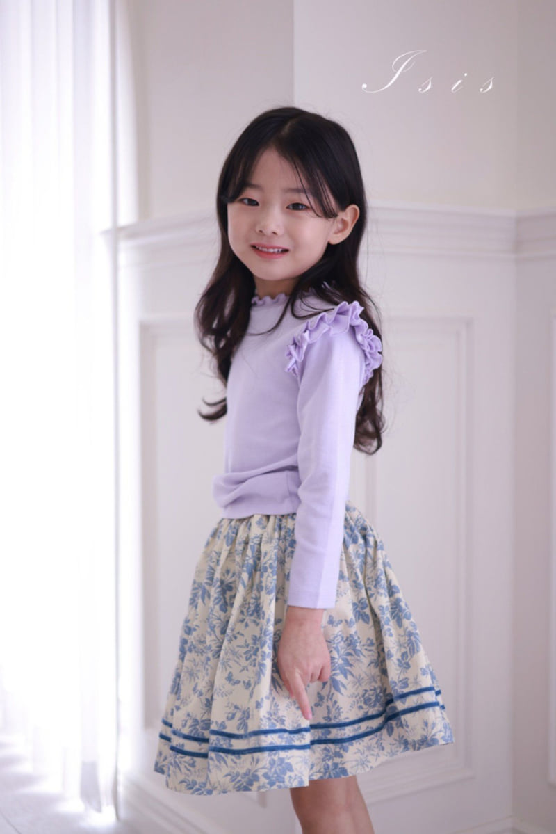 Isis - Korean Children Fashion - #minifashionista - Floral Double-Line Skirt - 10