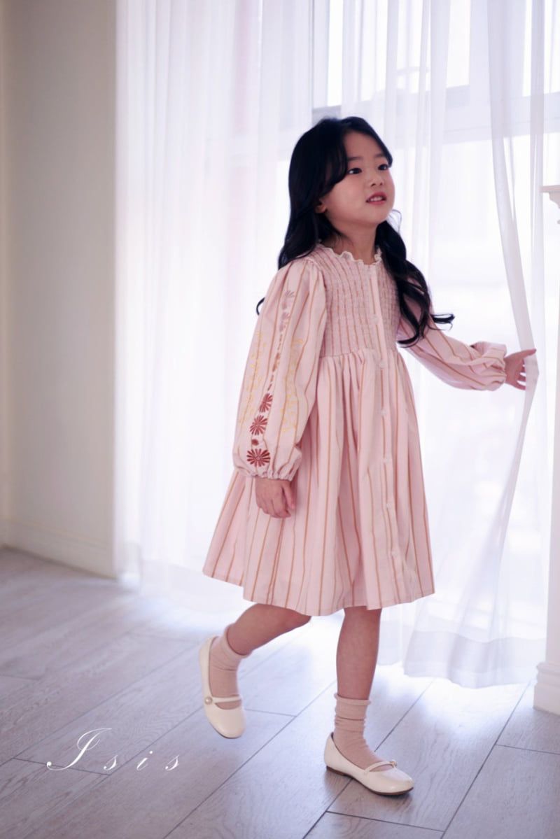 Isis - Korean Children Fashion - #minifashionista - Embroidered Sleeve One-piece - 8