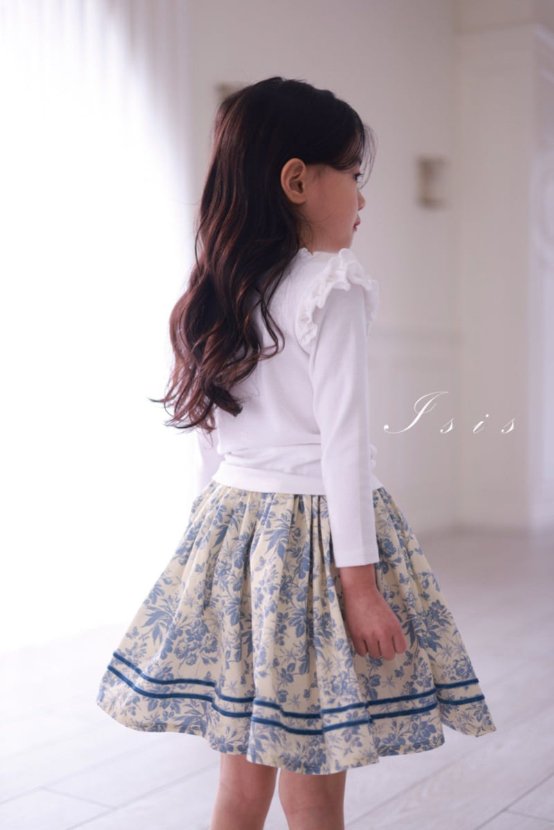 Isis - Korean Children Fashion - #prettylittlegirls - Floral Double-Line Skirt - 11