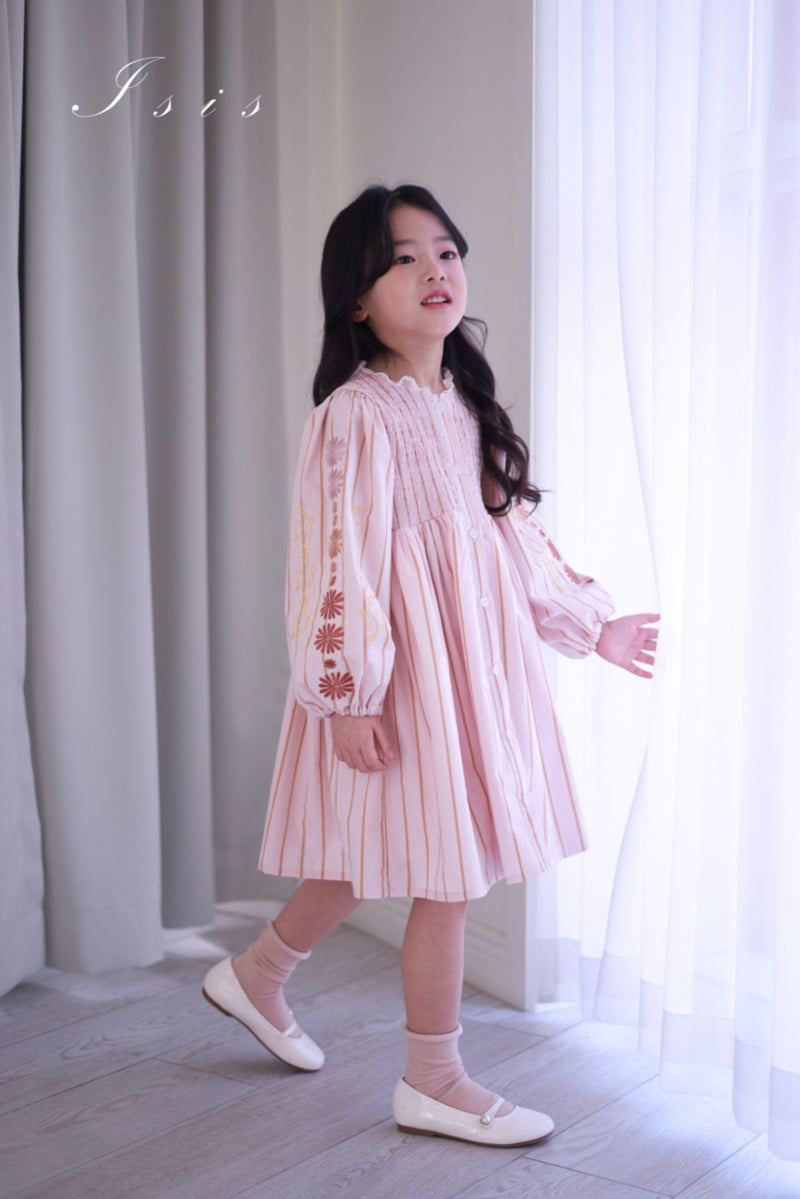 Isis - Korean Children Fashion - #prettylittlegirls - Embroidered Sleeve One-piece - 9