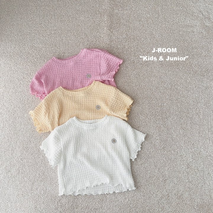 J-Room - Korean Children Fashion - #discoveringself - Picnic Embroidery Crop Tee - 3