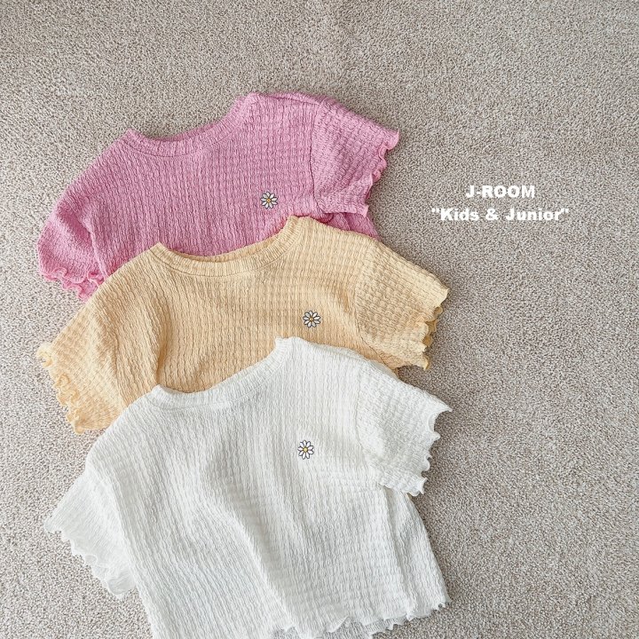J-Room - Korean Children Fashion - #discoveringself - Picnic Embroidery Crop Tee - 4