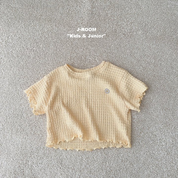 J-Room - Korean Children Fashion - #kidsstore - Picnic Embroidery Crop Tee - 6
