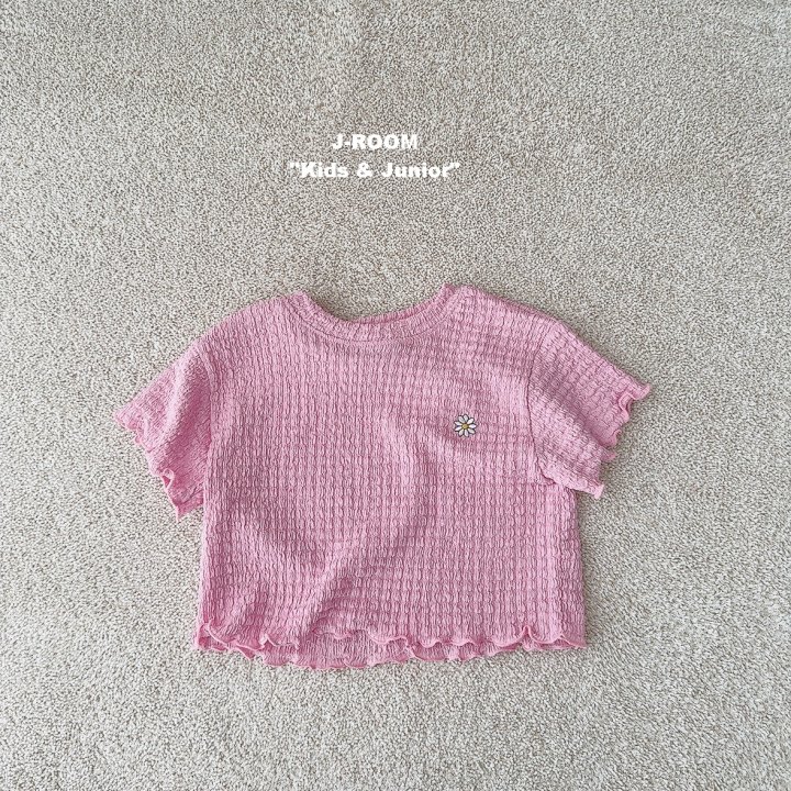 J-Room - Korean Children Fashion - #kidzfashiontrend - Picnic Embroidery Crop Tee - 7