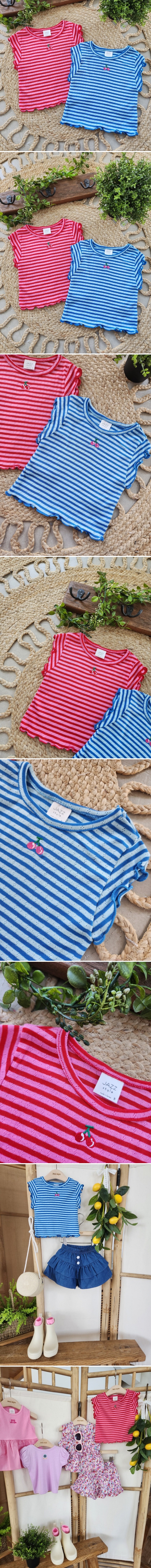 Jazz - Korean Children Fashion - #Kfashion4kids - Cherry Eyelet Blouse - 2