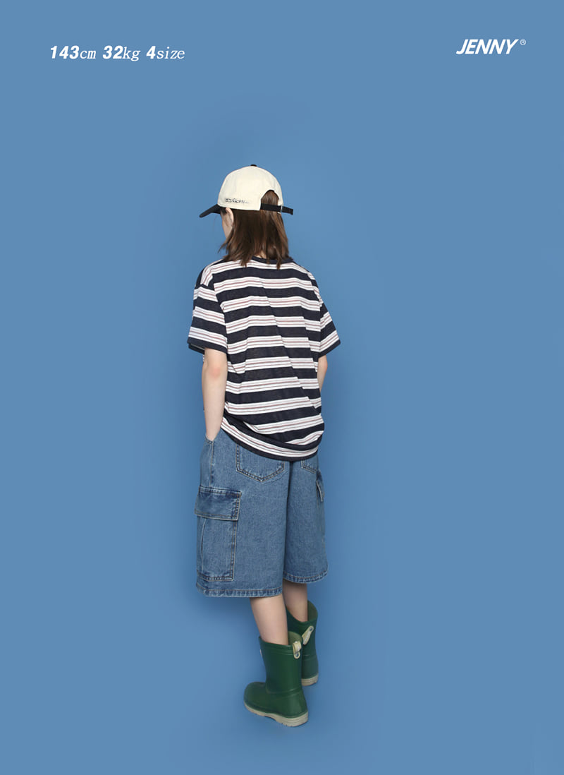 Jenny Basic - Korean Children Fashion - #fashionkids - 2504 Cargo Denim Shorts - 4