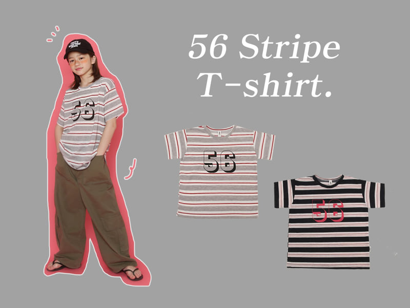 Jenny Basic - Korean Children Fashion - #kidsshorts - 56 Stripe Tee