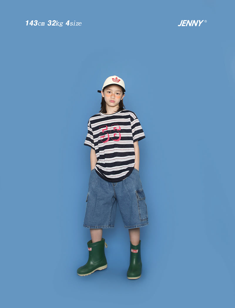 Jenny Basic - Korean Children Fashion - #kidsstore - 2504 Cargo Denim Shorts - 5