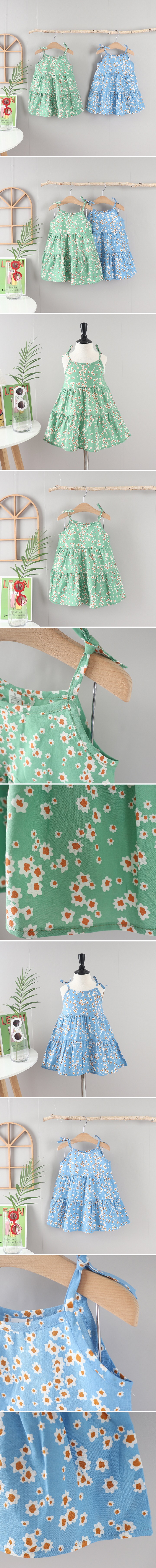 Jierang - Korean Children Fashion - #Kfashion4kids - Gypsophila Strap One-piece
