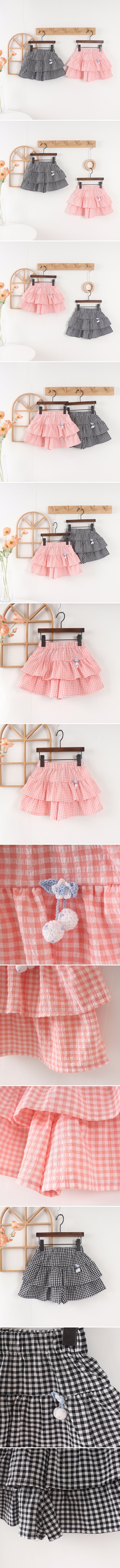Jierang - Korean Children Fashion - #childofig - Check Skirt Pants