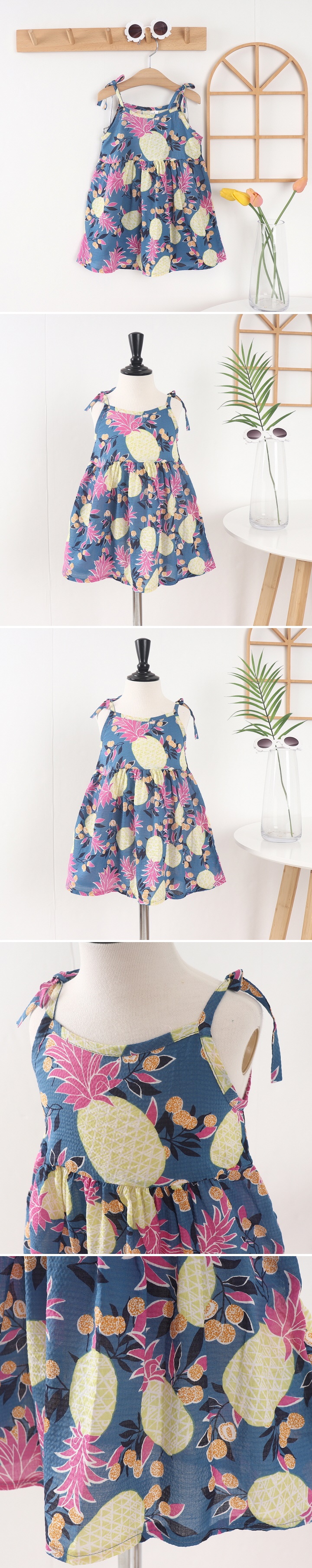Jierang - Korean Children Fashion - #childofig - Pineapple Love Strap One-piece